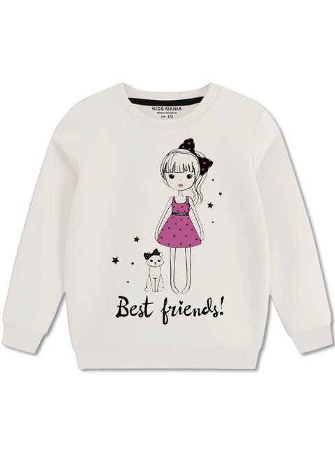 Best Friends Warm Fleece Sweatshirts For Girls