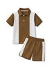 Boys Textured Panel Polo Co Ord Set