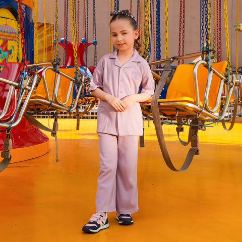 Girls' Purple Thermal 2-Piece Suit