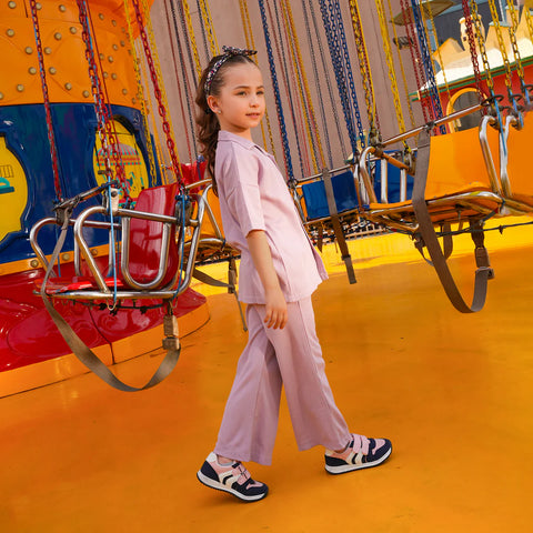 Girls' Purple Thermal 2-Piece Suit