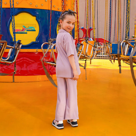 Girls' Purple Thermal 2-Piece Suit