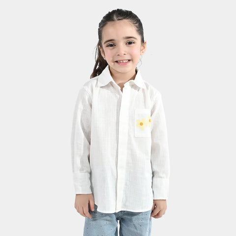 White -Good Vibes Raw Silk Fashion Top