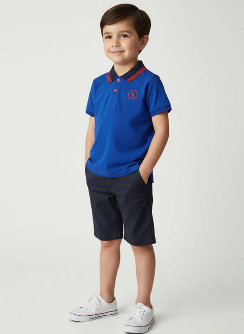 Boys Cotton Twill Chino Shorts (Casual Collection) - Navy