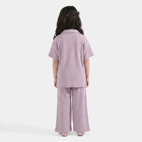 Girls' Purple Thermal 2-Piece Suit