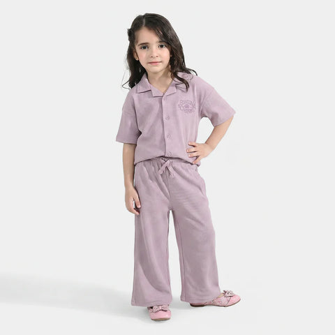Girls' Purple Thermal 2-Piece Suit