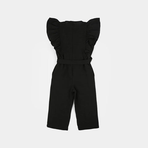 Cotton Embroidered Jumpsuit (Knight Rise) - Black